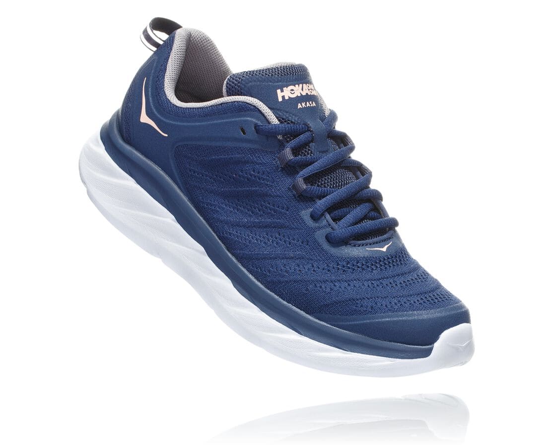 Hoka One One Akasa Philippines - Ladies Road Running Shoes - Indigo / Pink | FT2186509